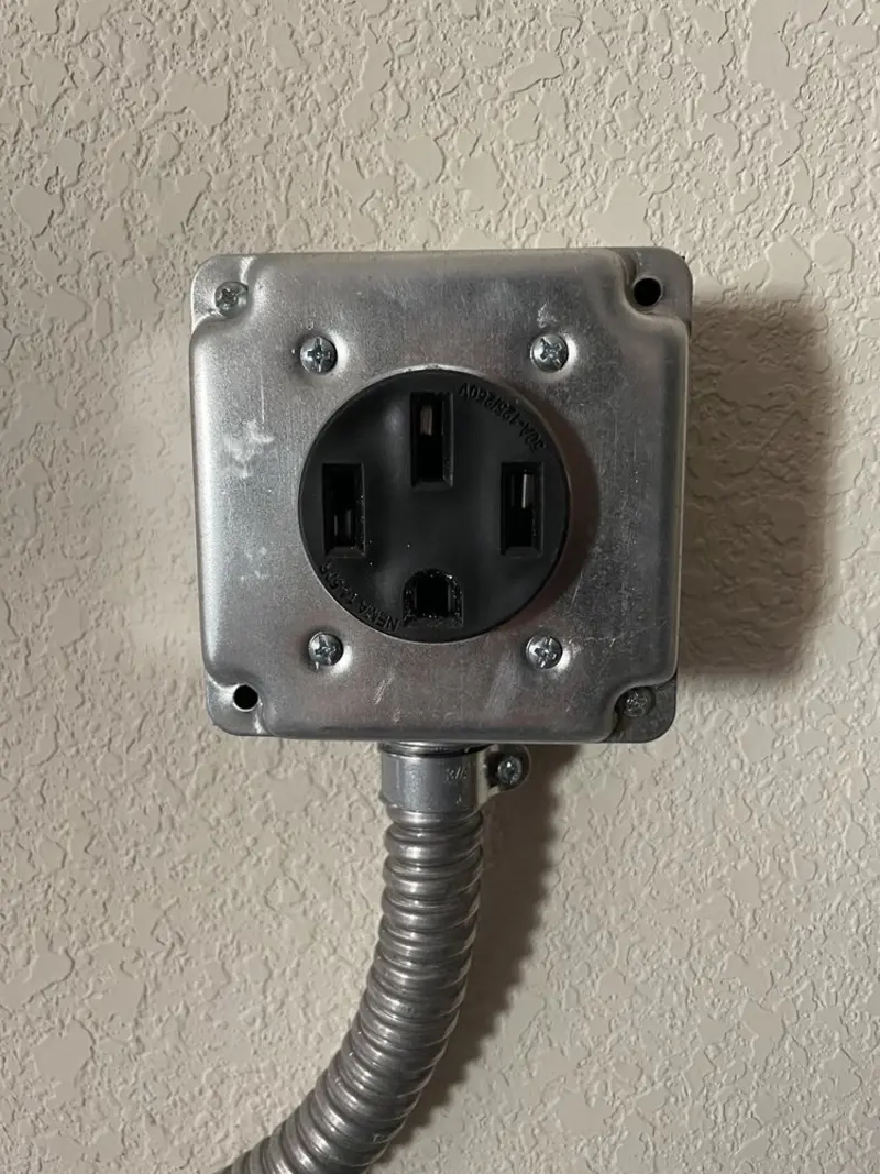 NEMA 14-50 outlet installed for Electrical Panel Upgrade in Horseshoe Bay
